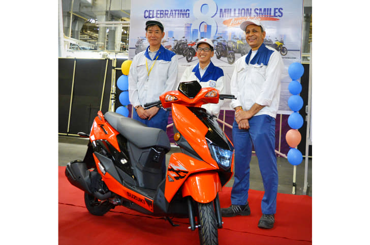 Suzuki Motorcycle India achieves 8 million unit production milestone