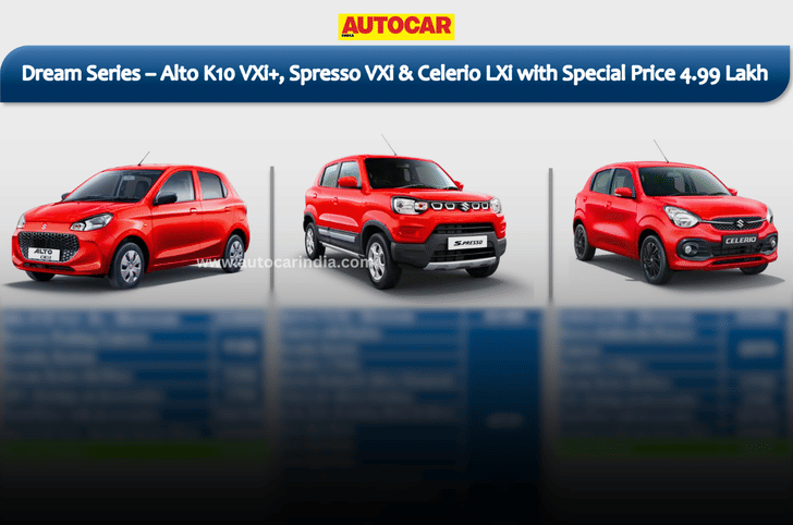 Maruti Alto K10, Celerio, S-Presso Dream Series details revealed
