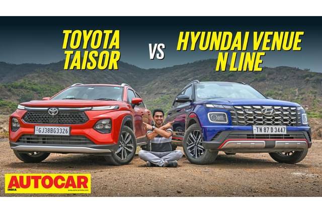 Hyundai Venue N Line vs Toyota Taisor comparison video 