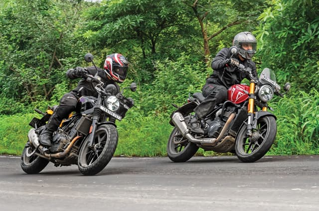 Royal Enfield Guerrilla 450 vs Triumph Speed 400 comparison