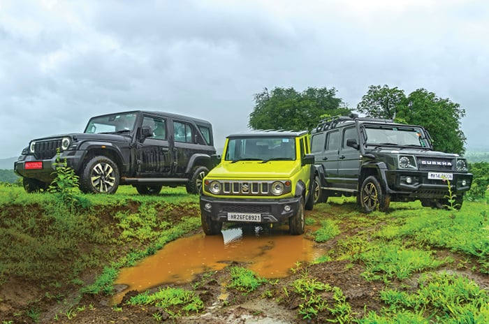 Mahindra Thar Roxx vs Maruti Jimny vs Force Gurkha 5-door