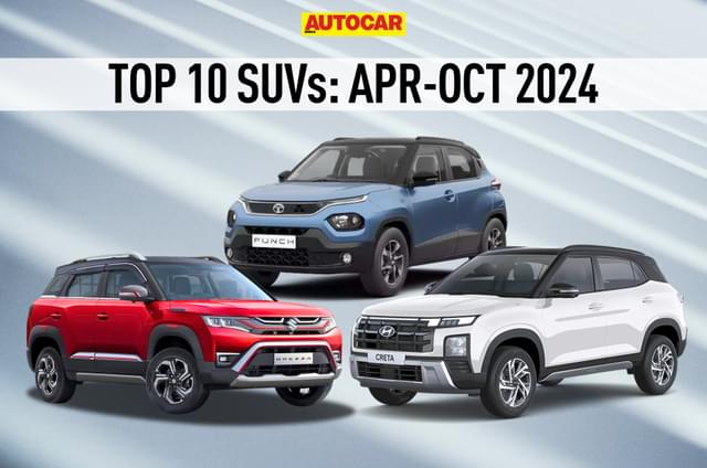 Best selling SUVs in India in April-October 2024