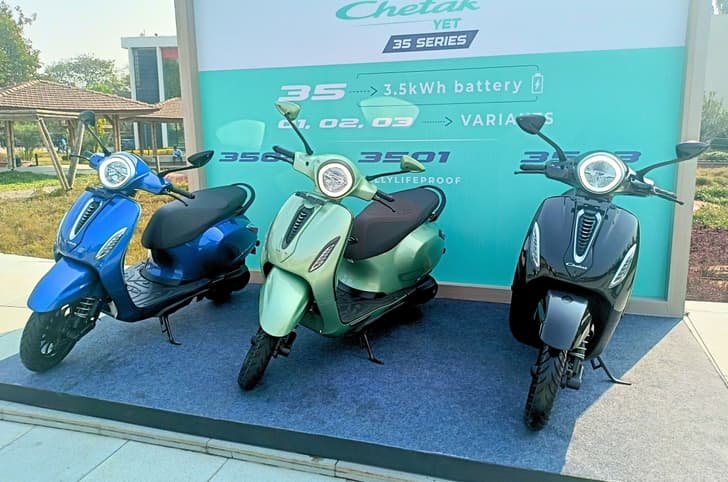 Bajaj Chetak 35 series static shot Ola, Bajaj, TVS, Ather electric scooter sales in 2024