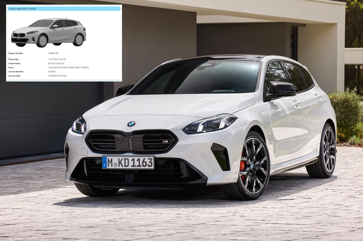 BMW 1 Series price India, facelift design patent, Skytop design patent ...