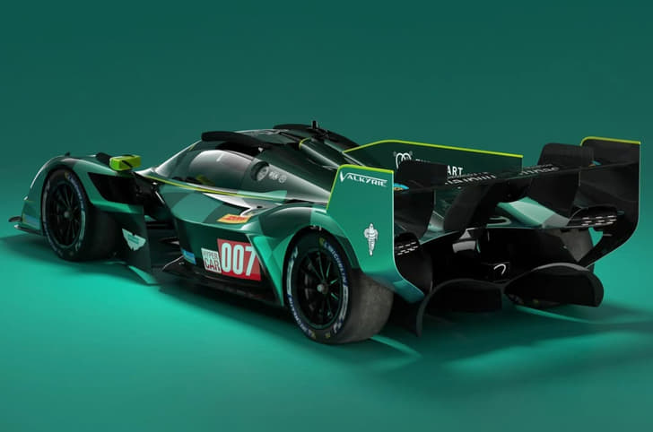 Aston Martin Valkyrie Le Mans race car rear Aston Martin Valkyrie Le Mans race car rear