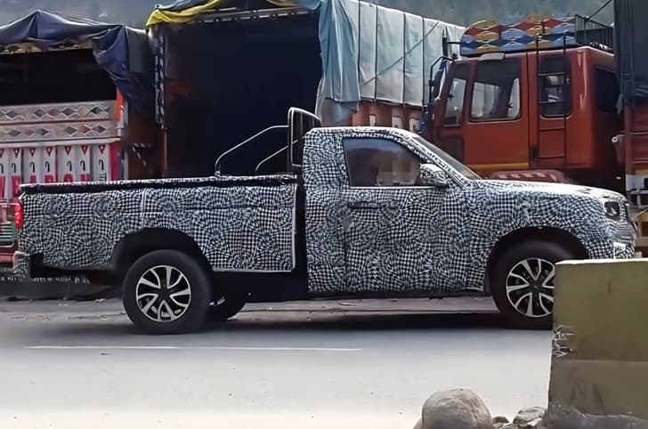 Mahindra Scorpio N pickup truck spotted testing in India