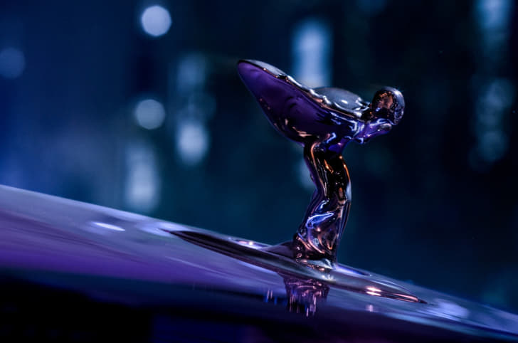 Rolls Royce Spectre Black Badge dark Spirit of Ecstasy Rolls Royce Spectre Black Badge dark Spirit of Ecstasy