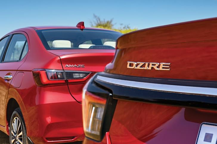 honda amaze vs maruti suzuki dzire comparison review