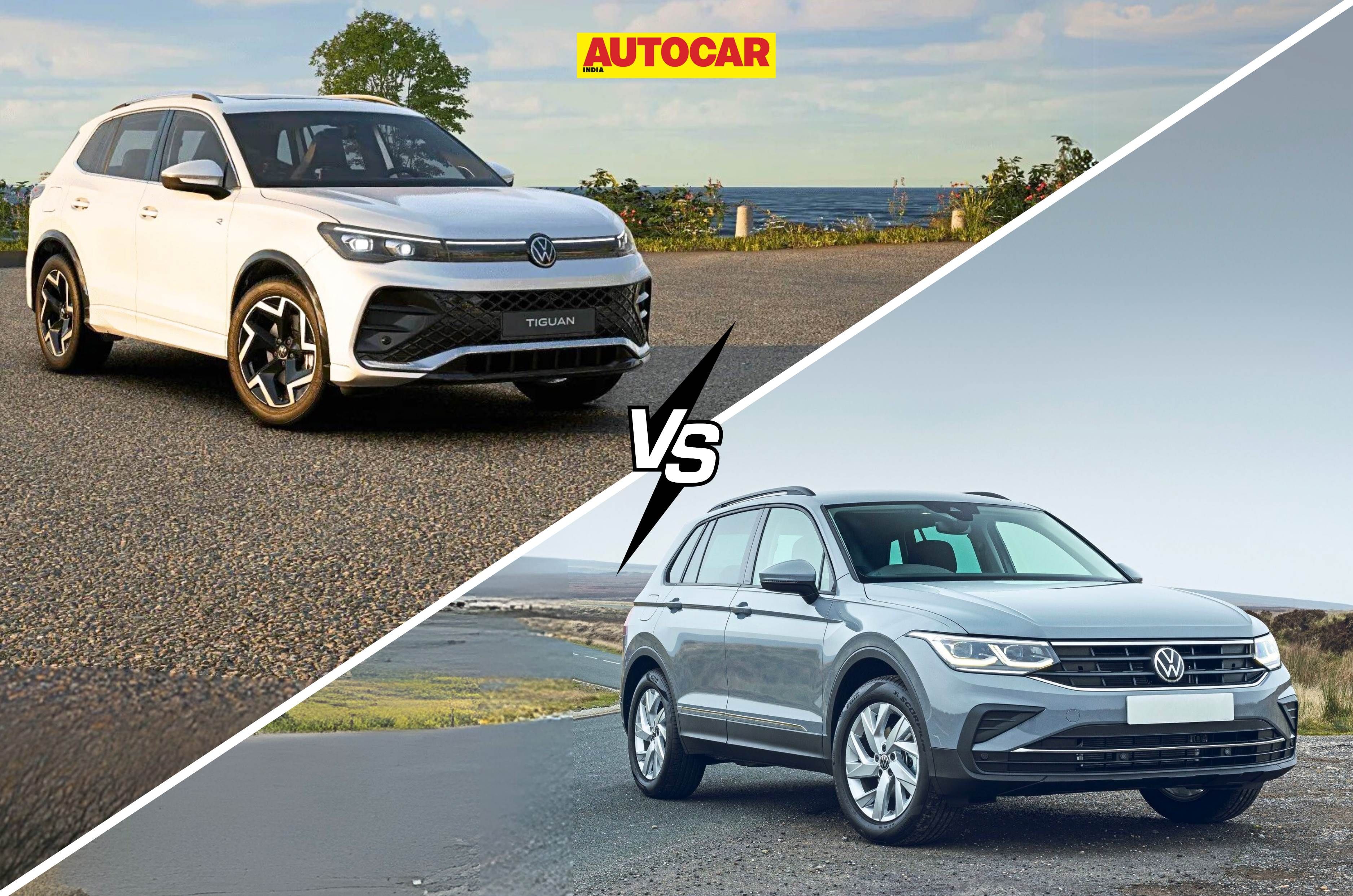 New Tiguan (left), old Tiguan (right).