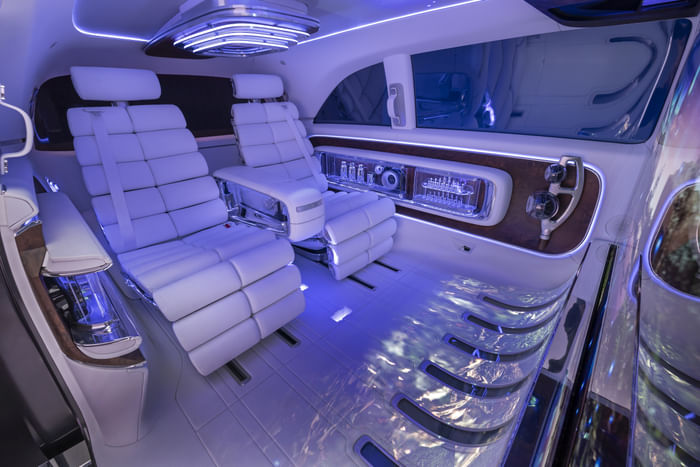 mercedes benz vision v concept second row lounge seats