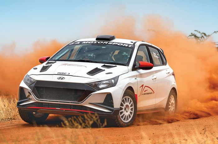 Driving the Hyundai i20 N Line rally race car