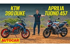 KTM 390 Duke vs Aprilia Tuono 457 comparison video