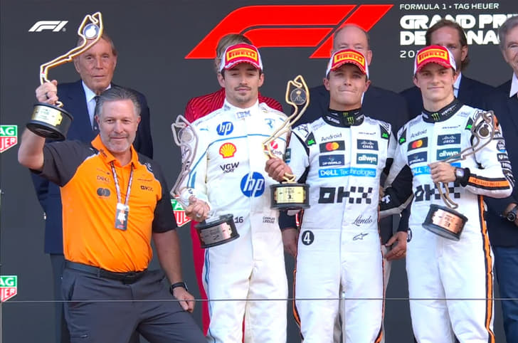 2025 F1 Monaco GP podium