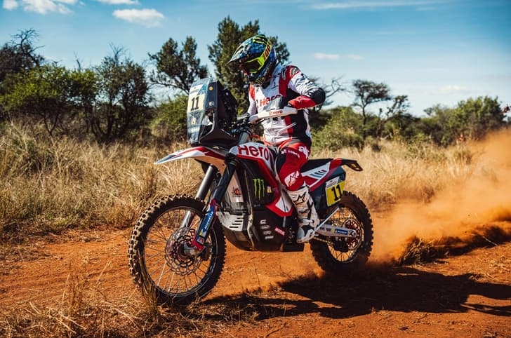 Hero MotoSports rider Jose Nacho Cornejo at 2025 South African Rally