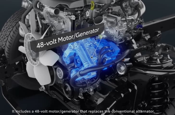 Toyota Fortuner mild hybrid motor 