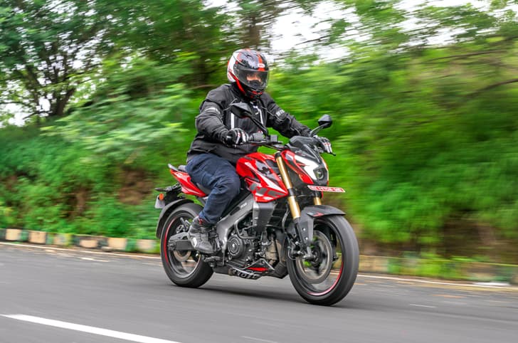 2025 Bajaj Pulsar NS400Z riding shot