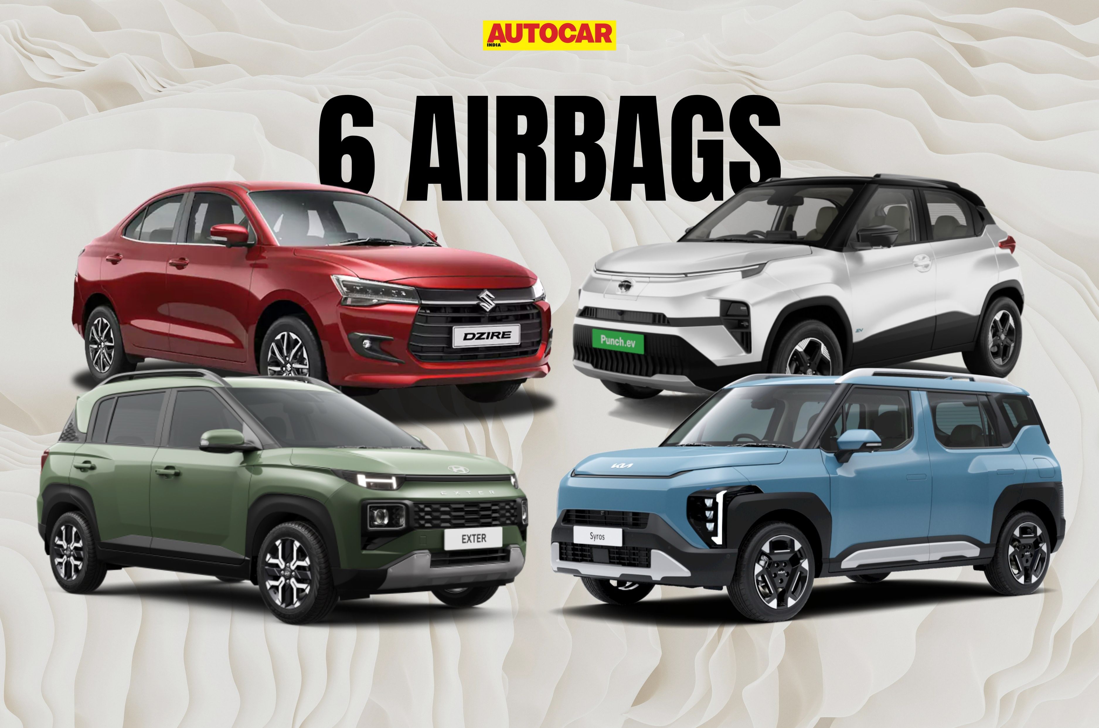 Most affordable cars and SUV with 6 airbags in India