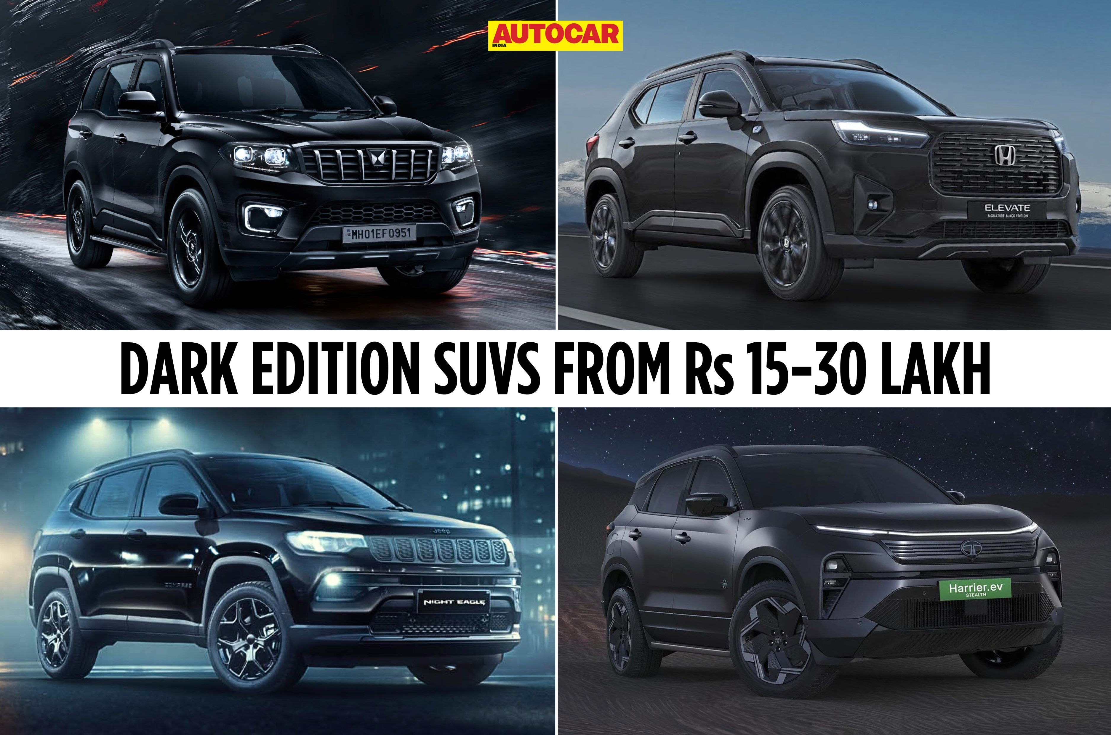 Dark Edition SUV models from Rs 15 lakh to Rs 30 lakh