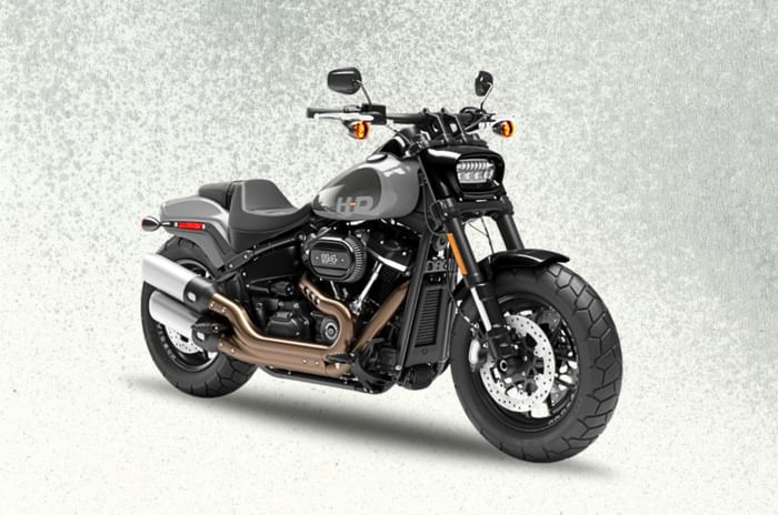 Harley Davidson Fat Bob on a textured background