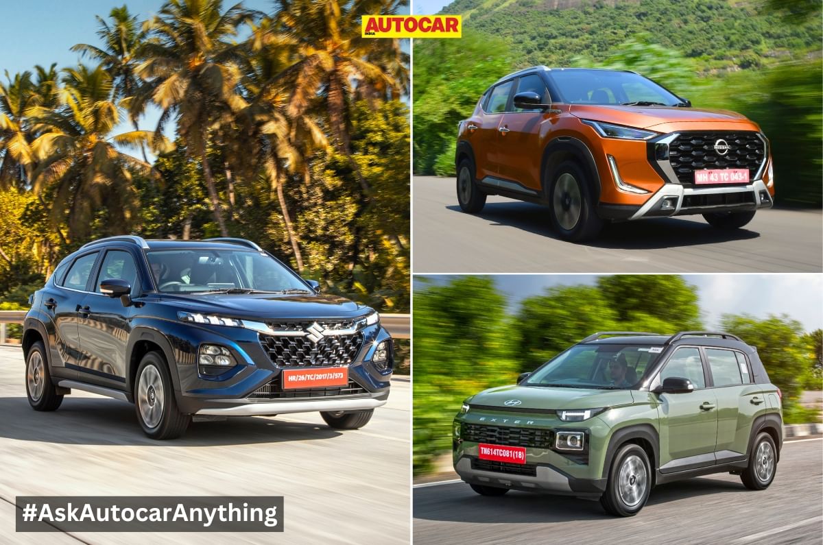 Maruti Fronx vs Hyundai Exter vs Nissan Magnite