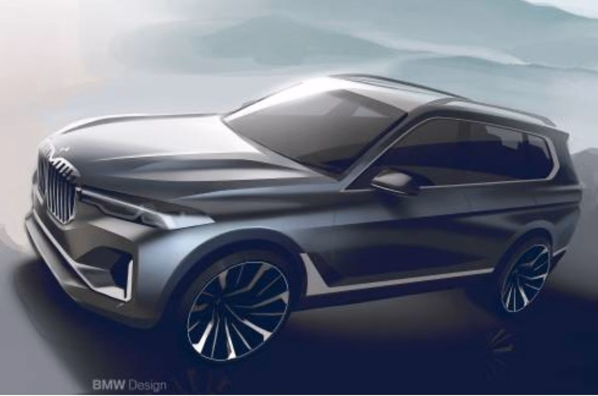BMW X7 design sketch used for representation only.