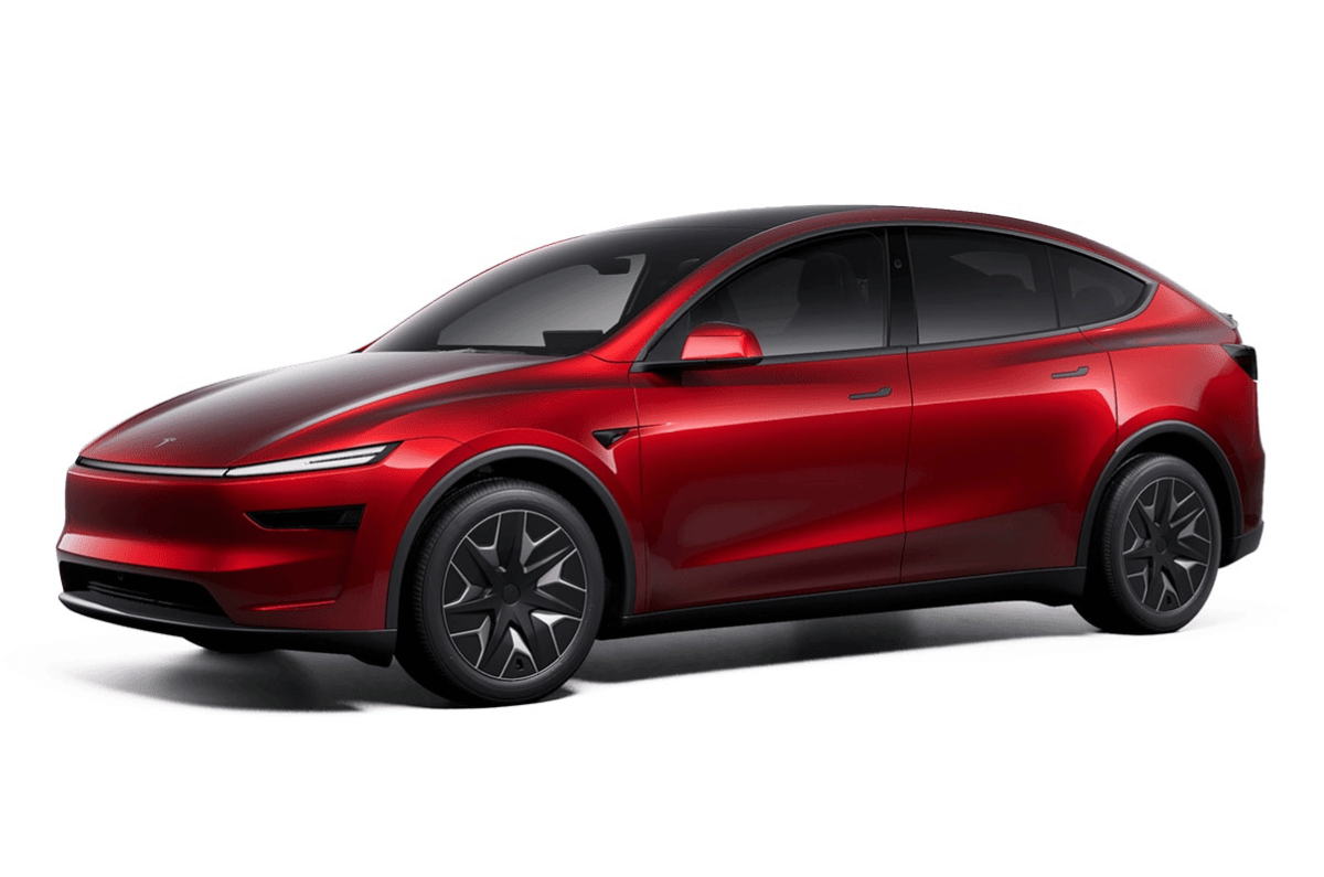 Tesla Model Y L in red color