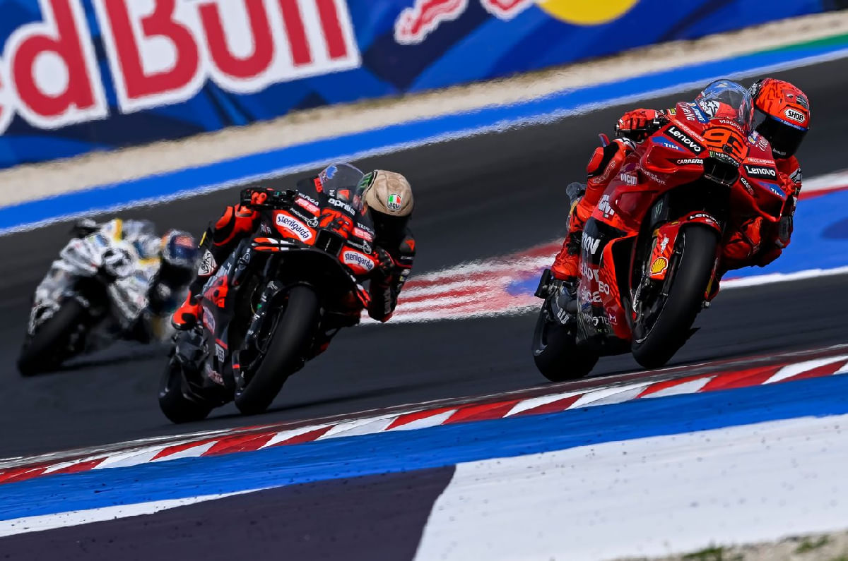 Marco Bezzecchi and Alex Marquez finished in second and third, respectively.
