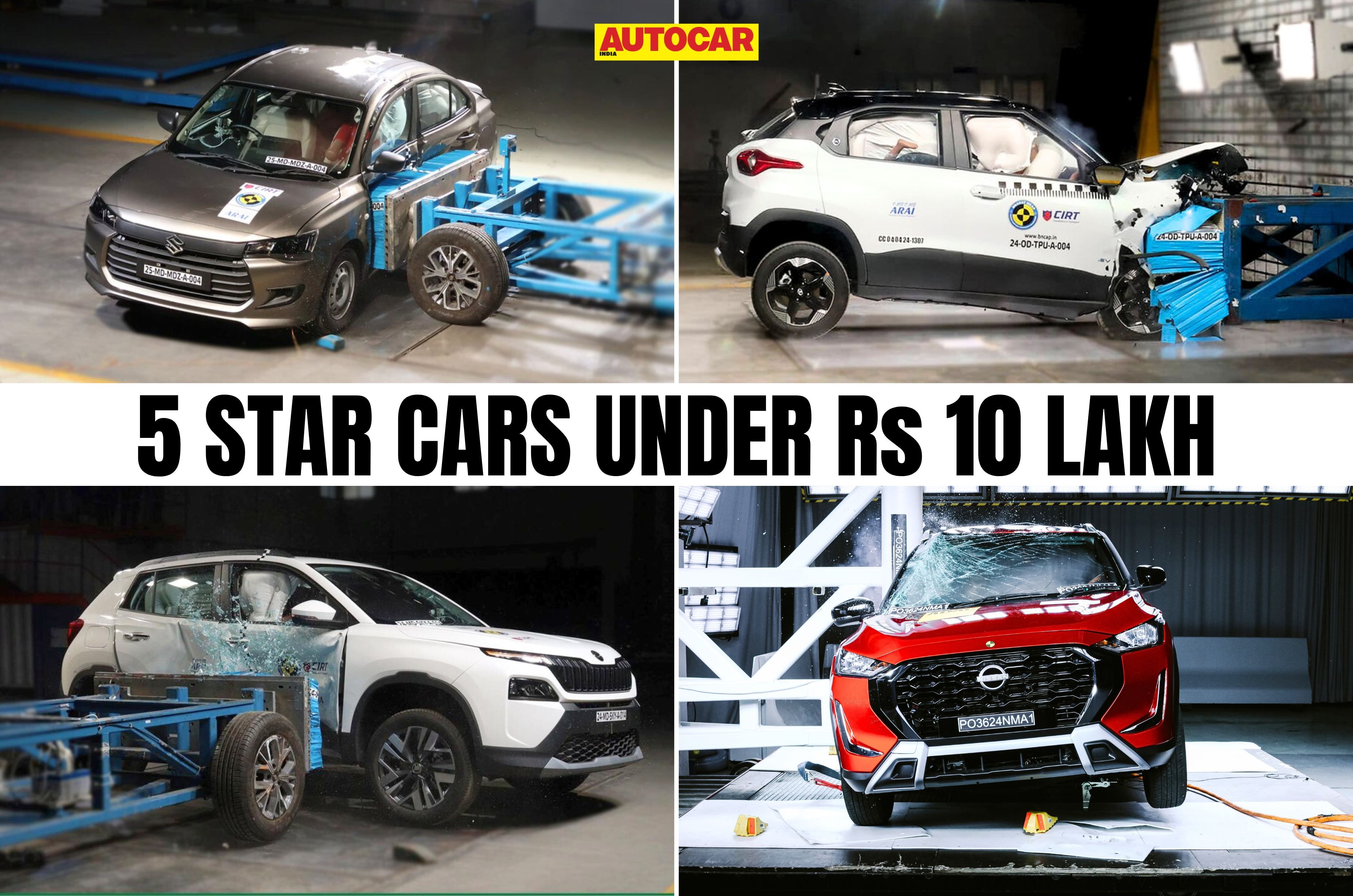 cars under Rs 10 lakh with 5 star safety rating bncap gncap
