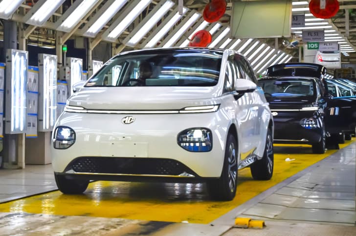 MG windsor pro ev in manufacturing plant