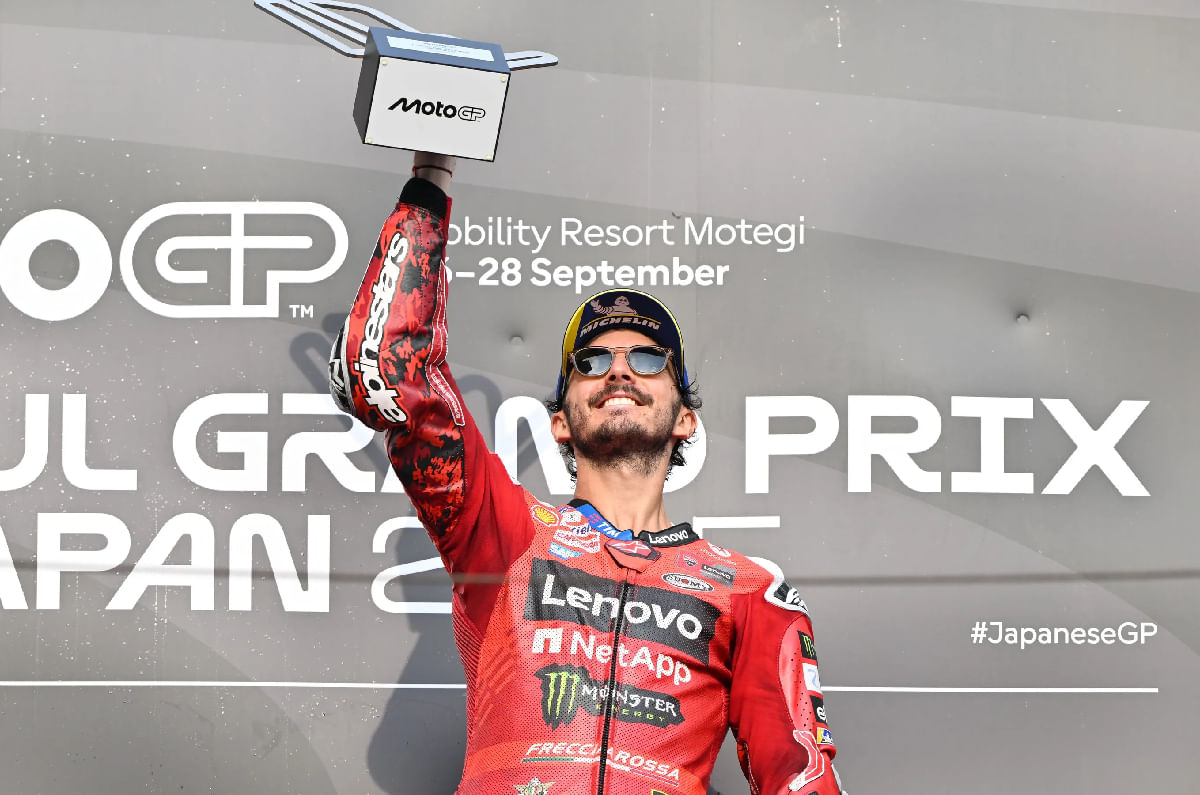 2025 MotoGP: Francesco Bagnaia wins Japanese GP as Marc Marquez seals title