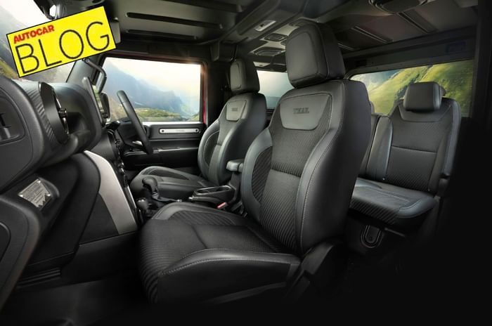 2025 Mahindra Thar interior seats
