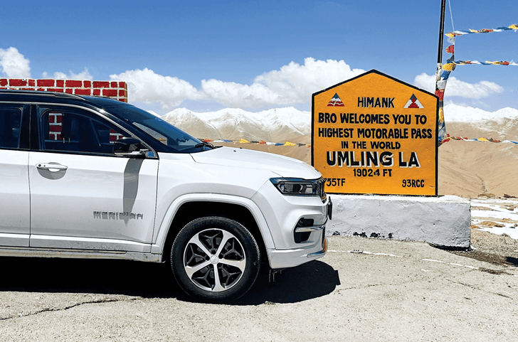 Jeep Meridian long term review side at Umling La