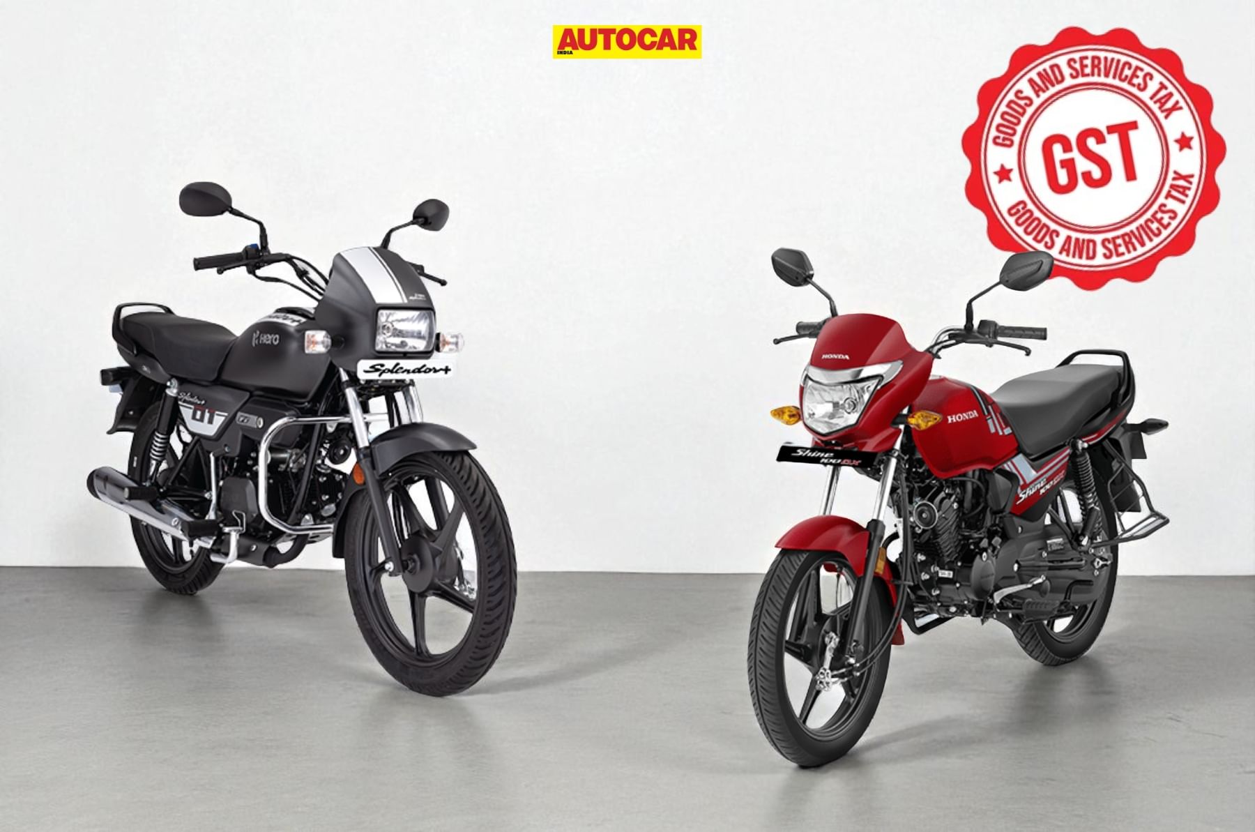 Hero Splendor+ vs Honda Shine 100 DX price comparison after GST 2.0