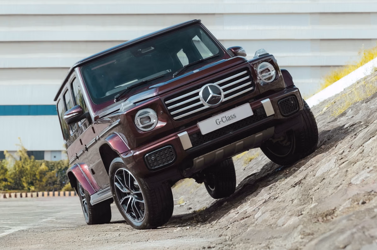 Mercedes G 450d launched in India; diesel G-Class on a side incline