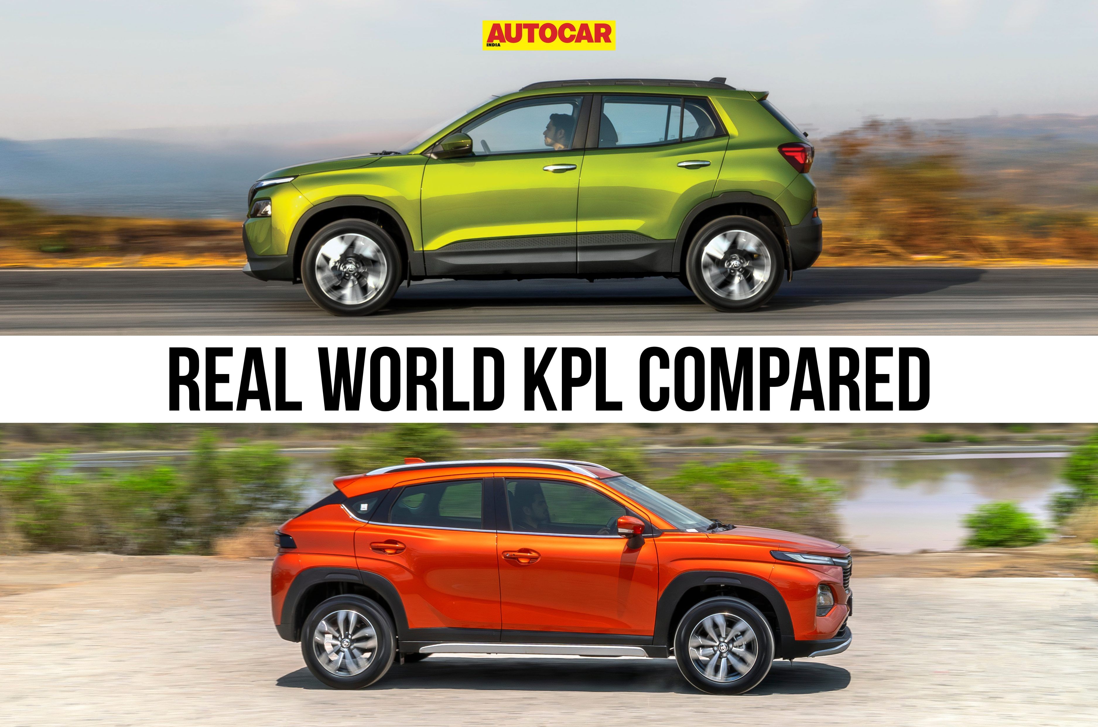 Skoda Kylaq vs Toyota Taisor Turbo real world mileage compared