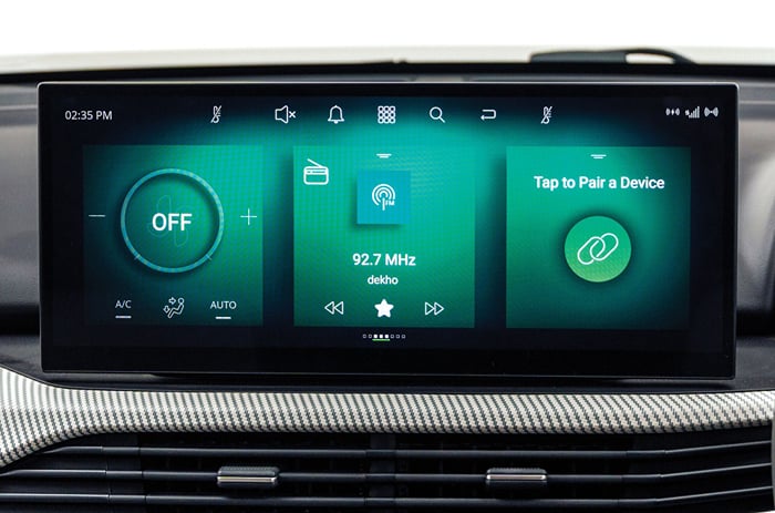 Tata Harrier EV infotainment touchscreen