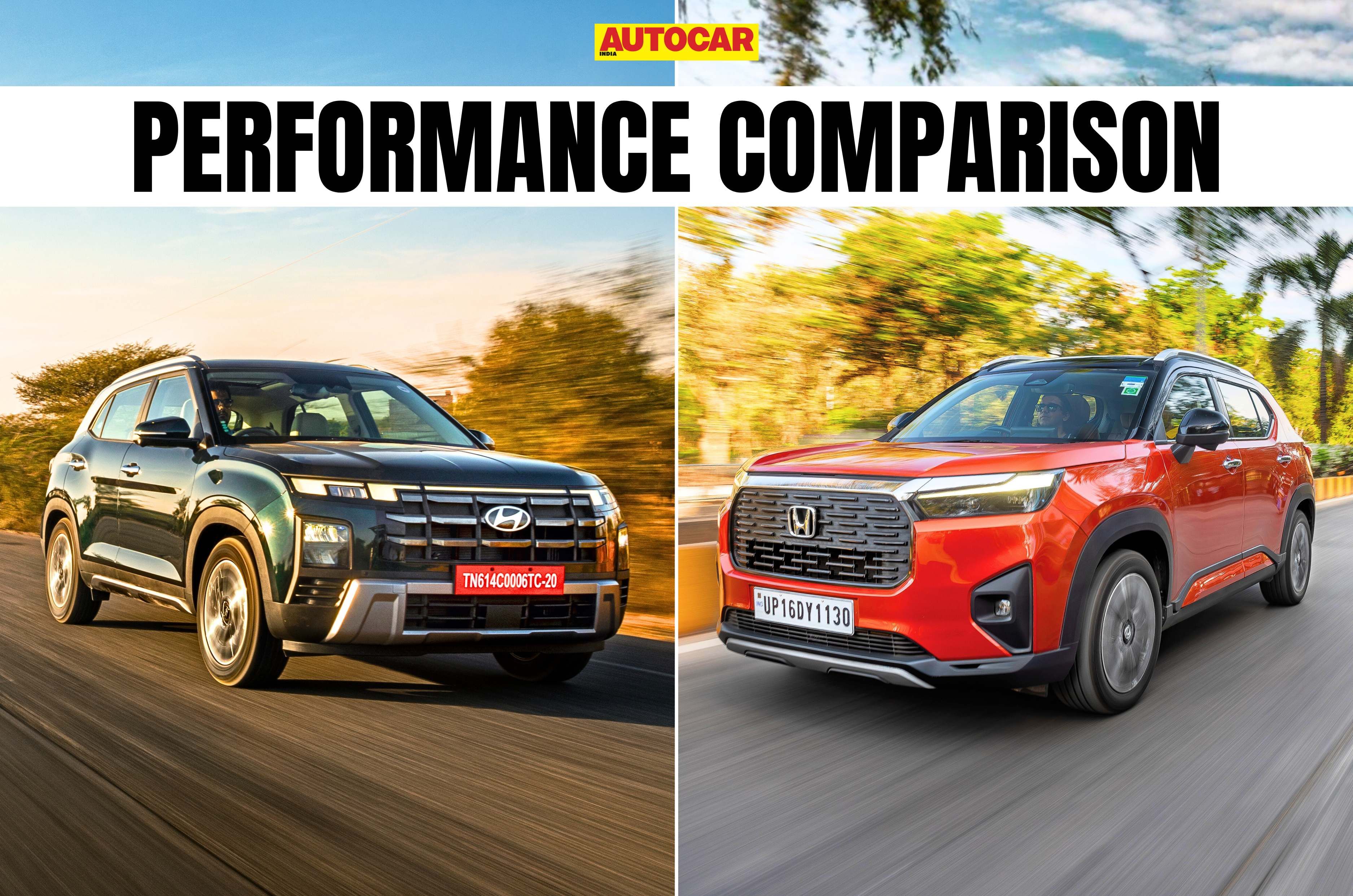 Hyundai Creta vs Honda Elevate CVT performance comparison