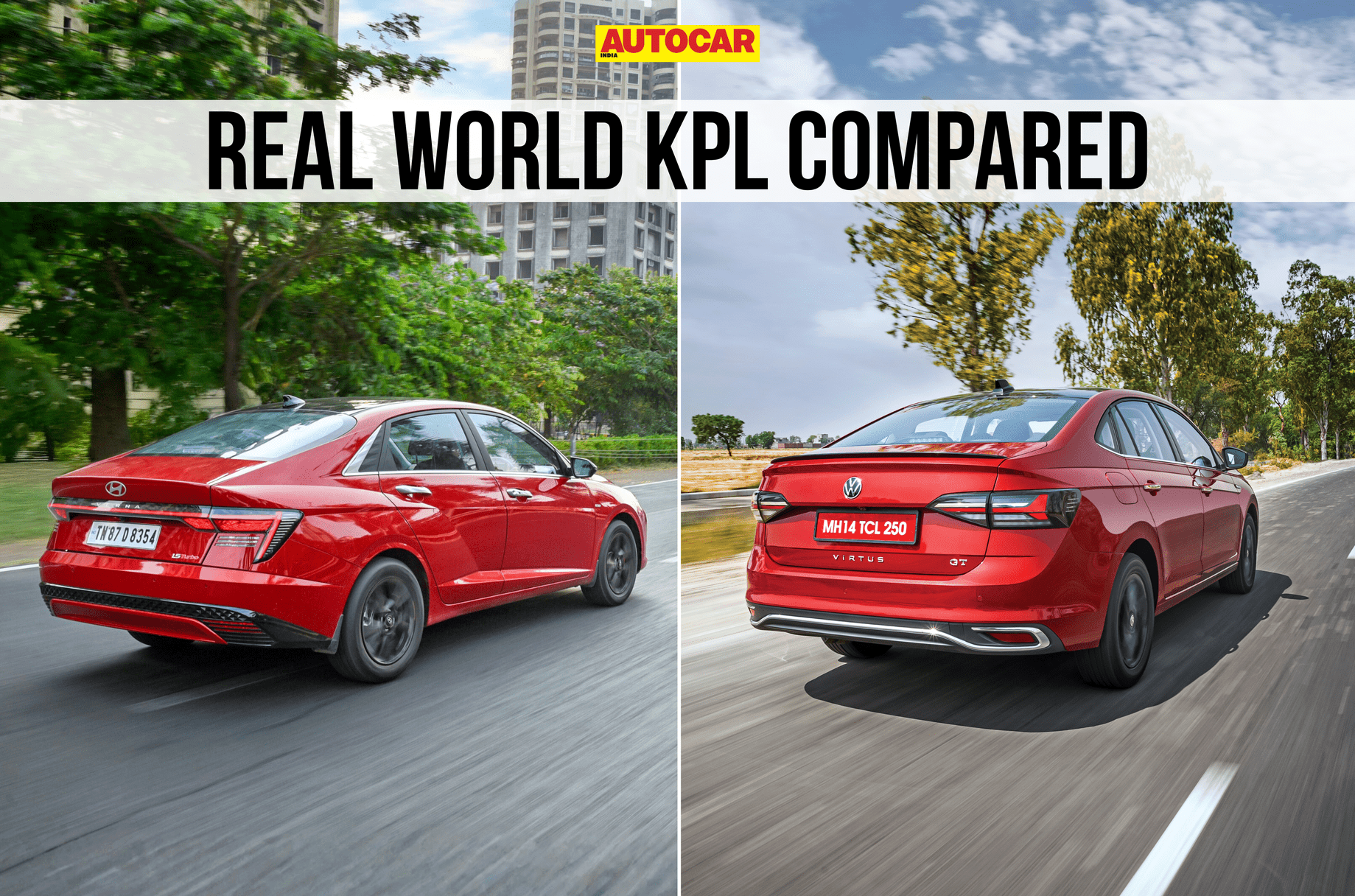 Hyundai Verna Turbo DCT vs Volkswagen Virtus GT DSG real world mileage compared