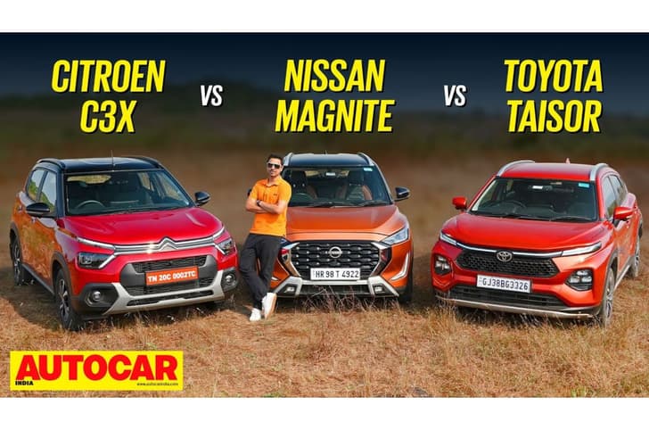 Citroen C3 X vs Nissan Magnite vs Toyota Taisor comparison video