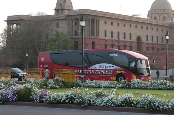 Election Express: the moving news studio