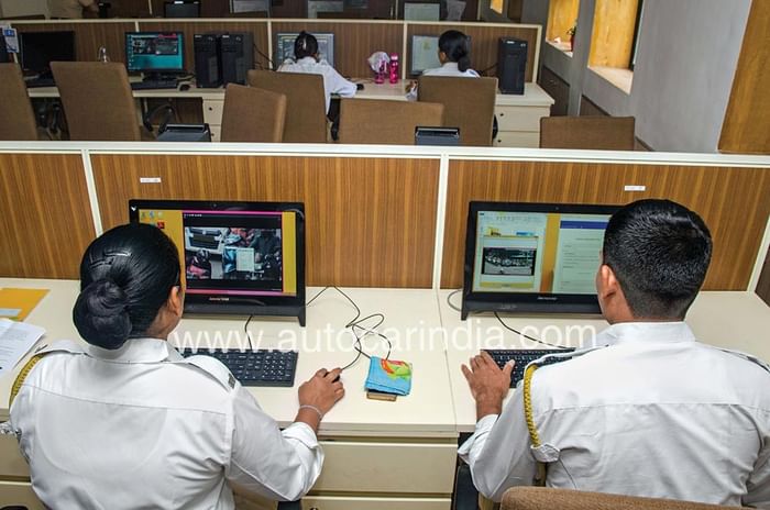 Mumbai Traffic Police monitoring CCTVs Mumbai Traffic Police monitoring CCTVs