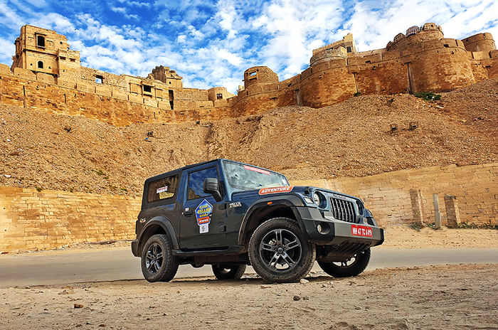 Dune bashing in the new Mahindra Thar 