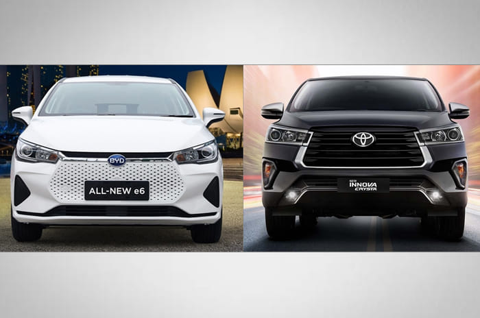 Is the electric BYD E6 a good replacement for a Toyota Innova diesel? BYD e6 vs Toyota Innova Crysta