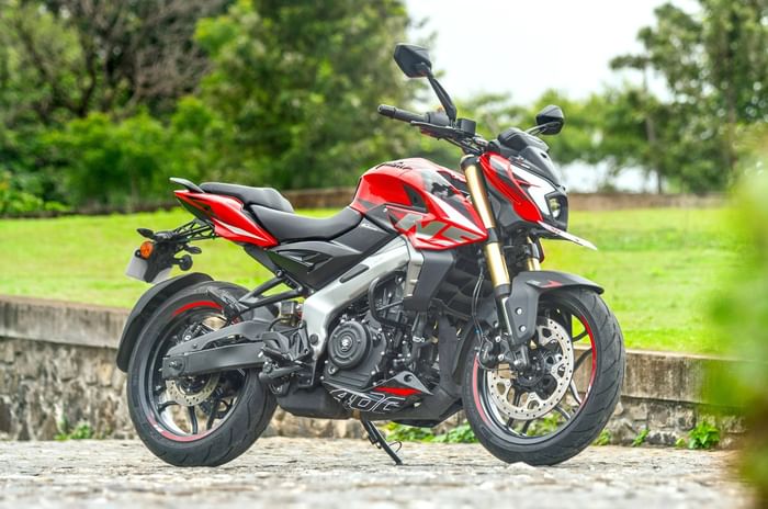 Bajaj Pulsar NS400Z front right static in field