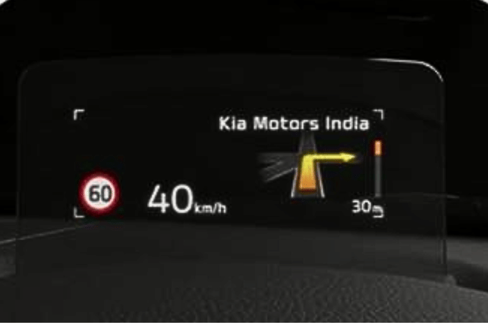 Kia Seltos heads up display