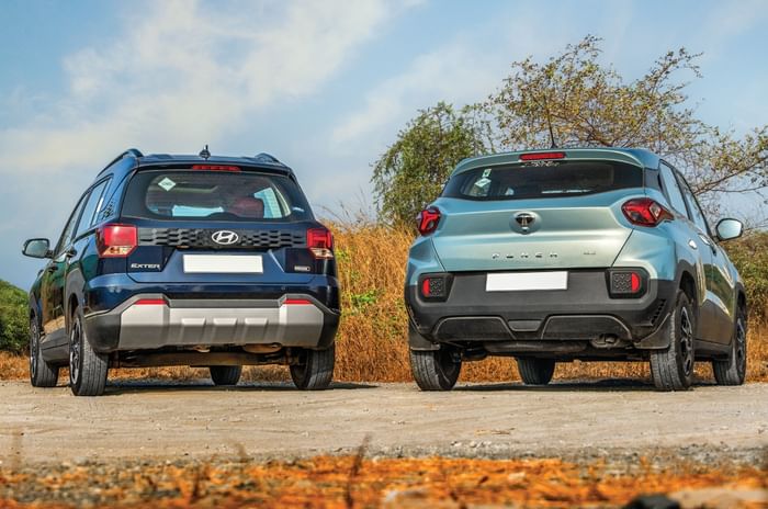 Hyundai Exter CNG vs Tata Punch CNG real world efficiency compared