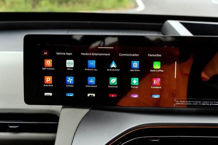 Mahindra BE 6 infotainment touchscreen Mahindra BE 6 infotainment touchscreen