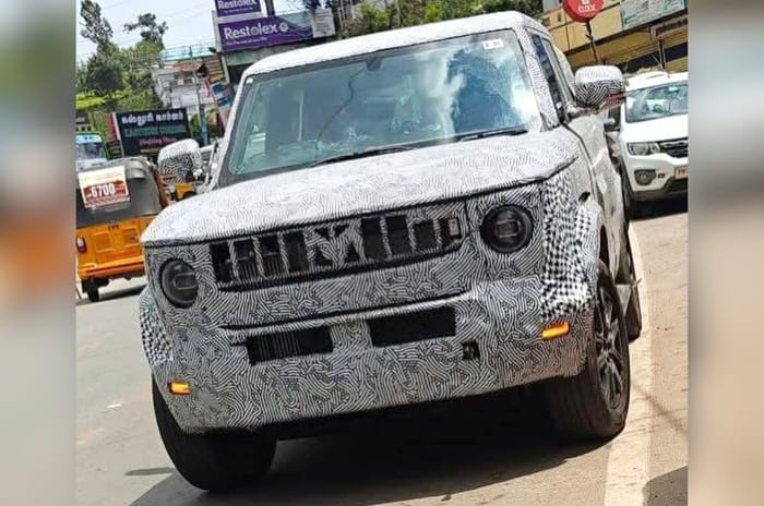 Mahindra Vision S pre-production front spied
