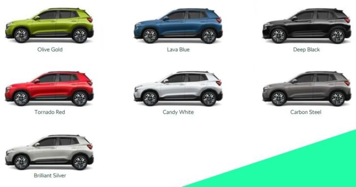 Skoda Kylaq 7 exterior colour options
