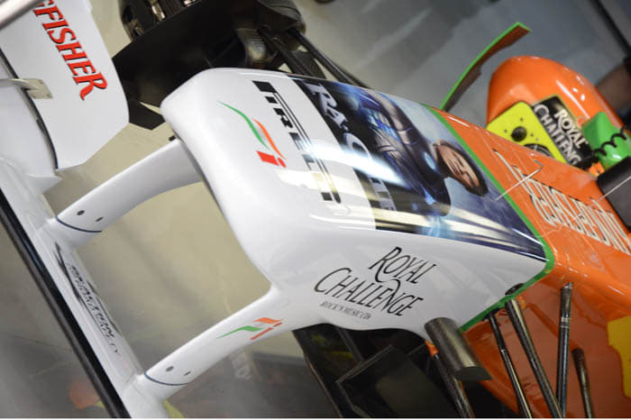 Bollywood Movie Ra-One using the Indian GP for promotion.